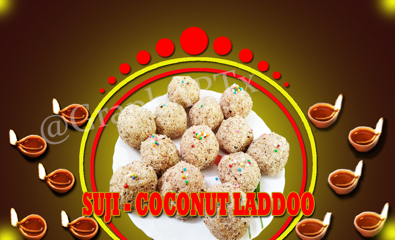 Suji Coconut Laddoo Youtube Thumbnail Design